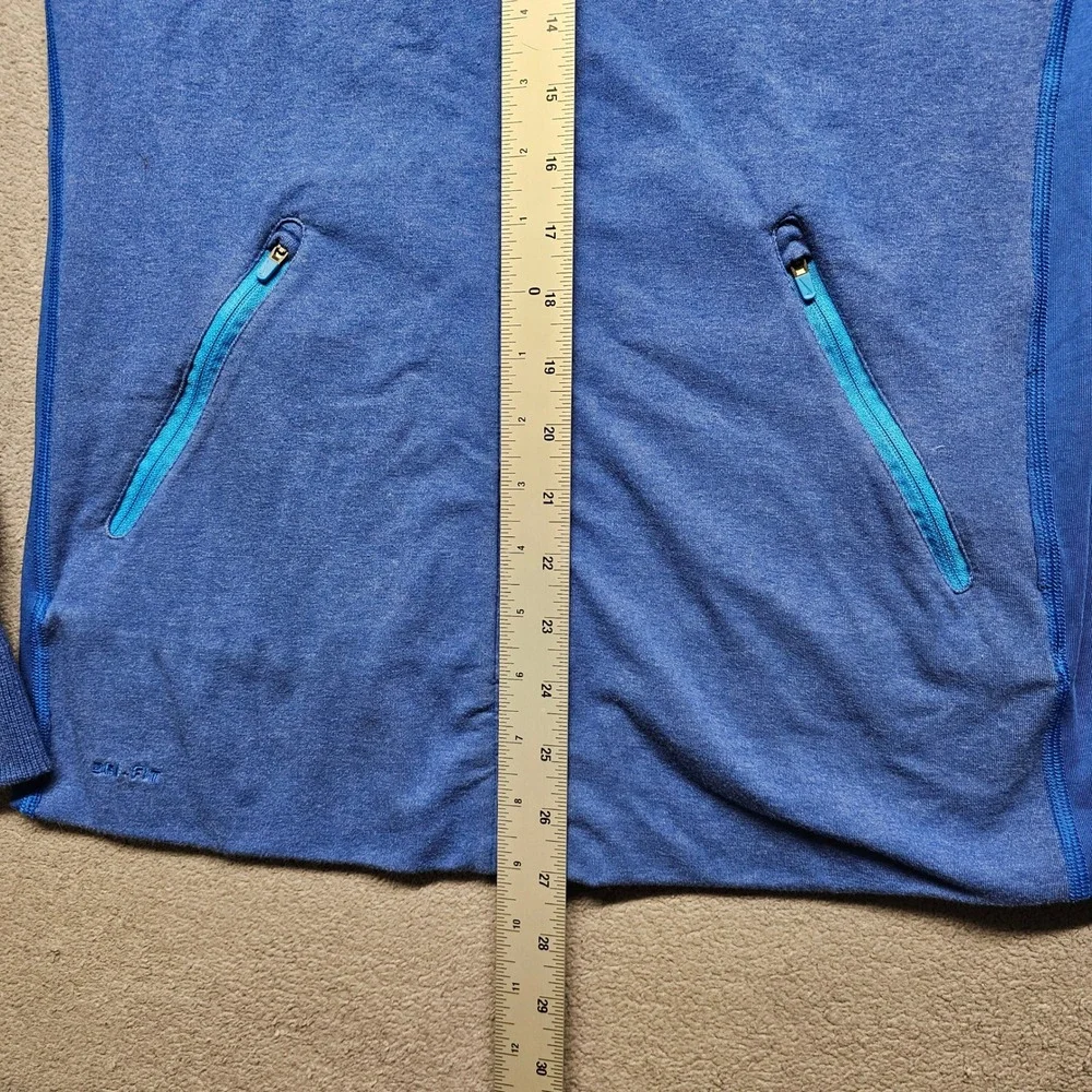Nike‎ Track Running Jacket Womens L Blue Dri-Fit Athletic Long Sleeve Full Zip